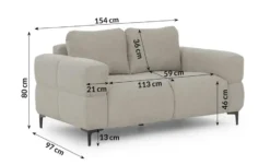 S-STYLE Einzelsofa Cardea