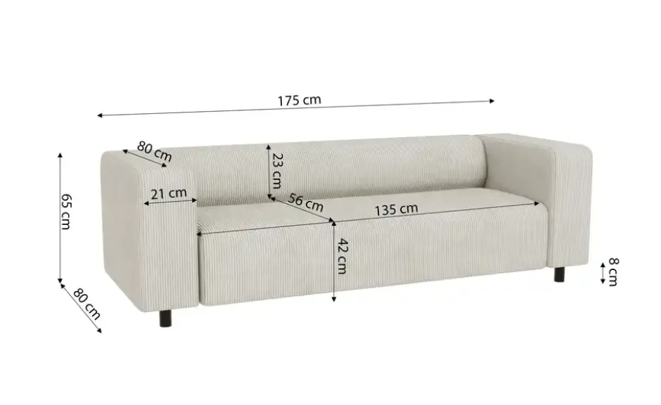 S-STYLE Einzelsofa Oskar