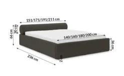 S-STYLE Polsterbett Josy