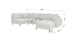 S-STYLE Wohnlandschaft mit Hocker Lars