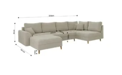 S-STYLE Wohnlandschaft mit Hocker Lars