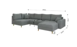 S-STYLE Wohnlandschaft mit Hocker Lars