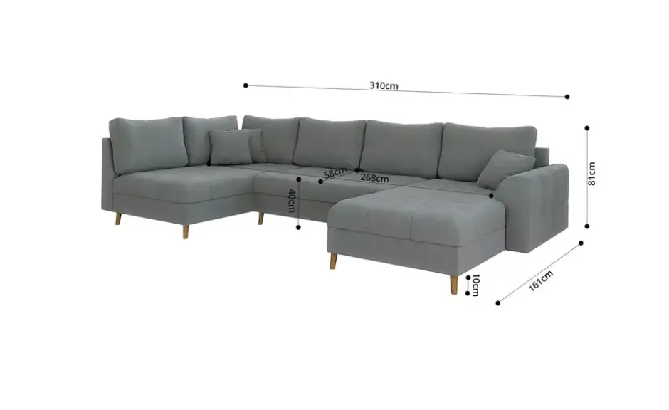 S-STYLE Wohnlandschaft mit Hocker Lars
