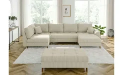 S-STYLE Wohnlandschaft mit Hocker Maya