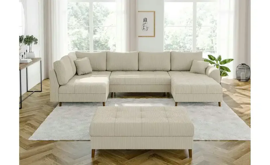S-STYLE Wohnlandschaft mit Hocker Maya