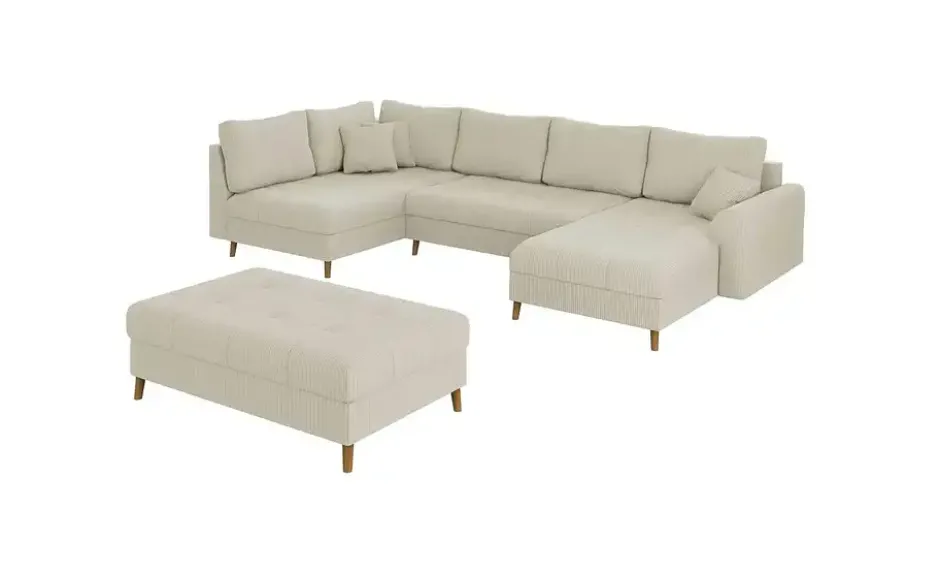 S-STYLE Wohnlandschaft mit Hocker Maya