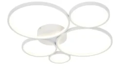 Trio LED-Deckenleuchte, Kreise, weiß Rondo