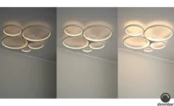 Trio LED-Deckenleuchte, Kreise, weiß Rondo