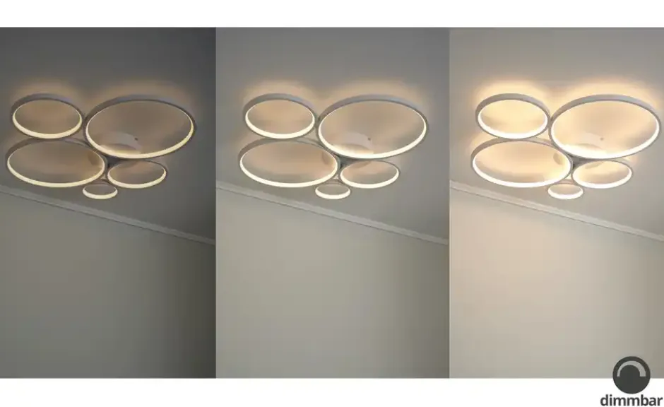 Trio LED-Deckenleuchte, Kreise, weiß Rondo