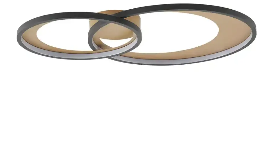 Trio LED-Deckenleuchte, schwarz/ gold ´groß´