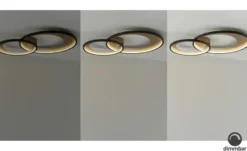 Trio LED-Deckenleuchte, schwarz/ gold ´groß´