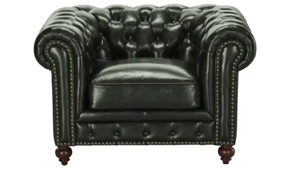 uno Ledersessel Chesterfield