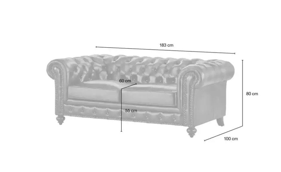 uno Ledersofa Chesterfield