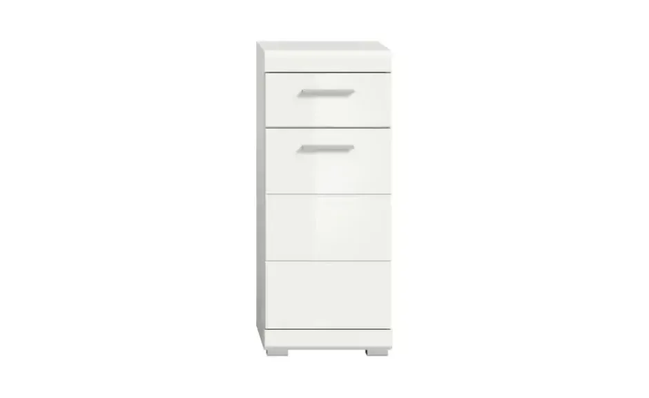Unterschrank SCHLOONSEE, Breite 37cm, 1 Tür, 1 Schubkasten, 2 Fächer, MDF-Front in verschiedenen Farben erhältlich, Badmöbel, Badschrank, Kommode, Bad Schloonsee