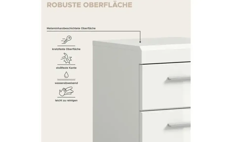 Unterschrank SCHLOONSEE, Breite 37cm, 1 Tür, 1 Schubkasten, 2 Fächer, MDF-Front in verschiedenen Farben erhältlich, Badmöbel, Badschrank, Kommode, Bad Schloonsee