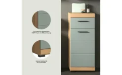 Unterschrank SCHLOONSEE, Breite 37cm, 1 Tür, 1 Schubkasten, 2 Fächer, MDF-Front in verschiedenen Farben erhältlich, Badmöbel, Badschrank, Kommode, Bad Schloonsee