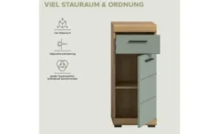 Unterschrank SCHLOONSEE, Breite 37cm, 1 Tür, 1 Schubkasten, 2 Fächer, MDF-Front in verschiedenen Farben erhältlich, Badmöbel, Badschrank, Kommode, Bad Schloonsee