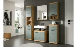 Unterschrank SCHLOONSEE, Breite 37cm, 1 Tür, 1 Schubkasten, 2 Fächer, MDF-Front in verschiedenen Farben erhältlich, Badmöbel, Badschrank, Kommode, Bad Schloonsee