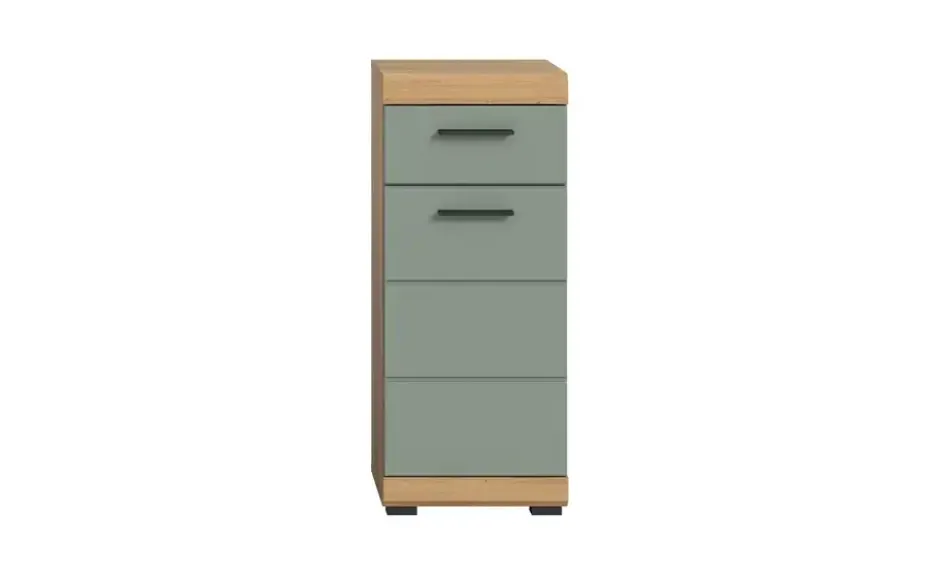 Unterschrank SCHLOONSEE, Breite 37cm, 1 Tür, 1 Schubkasten, 2 Fächer, MDF-Front in verschiedenen Farben erhältlich, Badmöbel, Badschrank, Kommode, Bad Schloonsee