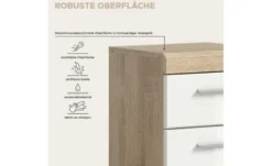 Unterschrank SCHLOONSEE, Breite 37cm, 1 Tür, 1 Schubkasten, 2 Fächer, MDF-Front in verschiedenen Farben erhältlich, Badmöbel, Badschrank, Kommode, Bad Schloonsee