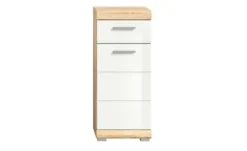 Unterschrank SCHLOONSEE, Breite 37cm, 1 Tür, 1 Schubkasten, 2 Fächer, MDF-Front in verschiedenen Farben erhältlich, Badmöbel, Badschrank, Kommode, Bad Schloonsee