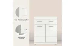 Unterschrank SCHLOONSEE, Breite 74cm, 2 Tür, 1 Schubkasten, 2 Fächer, MDF-Front in verschiedenen Farben erhältlich, Badmöbel, Badschrank, Kommode, Bad Schloonsee