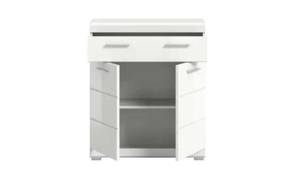 Unterschrank SCHLOONSEE, Breite 74cm, 2 Tür, 1 Schubkasten, 2 Fächer, MDF-Front in verschiedenen Farben erhältlich, Badmöbel, Badschrank, Kommode, Bad Schloonsee
