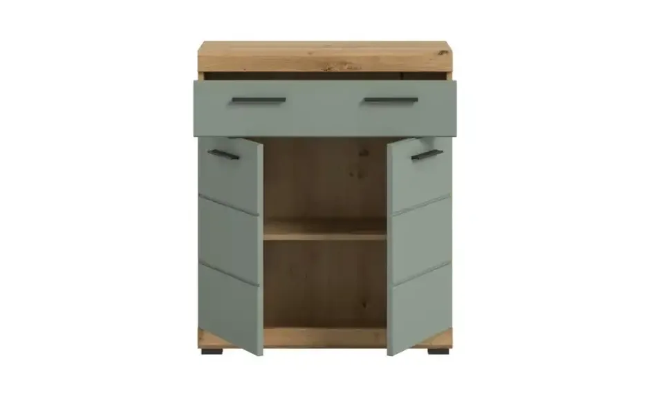 Unterschrank SCHLOONSEE, Breite 74cm, 2 Tür, 1 Schubkasten, 2 Fächer, MDF-Front in verschiedenen Farben erhältlich, Badmöbel, Badschrank, Kommode, Bad Schloonsee