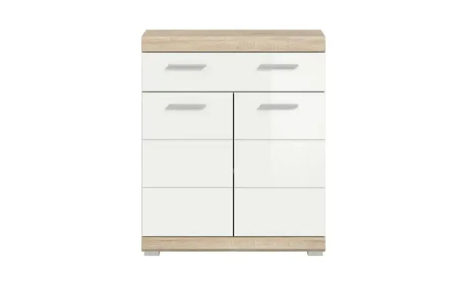 Unterschrank SCHLOONSEE, Breite 74cm, 2 Tür, 1 Schubkasten, 2 Fächer, MDF-Front in verschiedenen Farben erhältlich, Badmöbel, Badschrank, Kommode, Bad Schloonsee