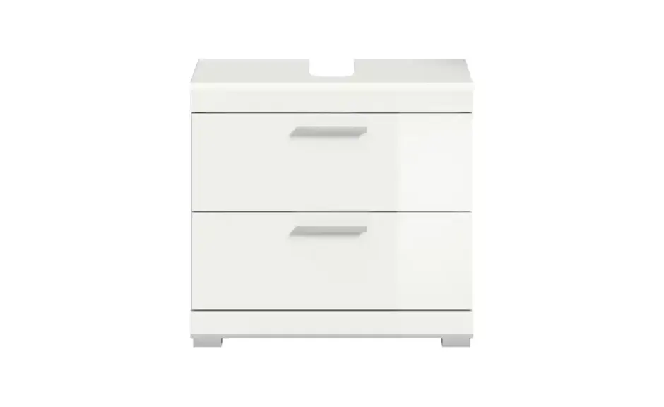 Waschbeckenunterschrank SCHLOONSEE, Breite 60cm, 2 Schubkästen, mit Siphonausschnitt, MDF-Front in verschiedenen Farben erhältlich, Badmöbel, Badschrank, Kommode, Bad Schloonsee