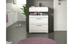 Waschbeckenunterschrank SCHLOONSEE, Breite 60cm, 2 Schubkästen, mit Siphonausschnitt, MDF-Front in verschiedenen Farben erhältlich, Badmöbel, Badschrank, Kommode, Bad Schloonsee