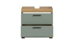 Waschbeckenunterschrank SCHLOONSEE, Breite 60cm, 2 Schubkästen, mit Siphonausschnitt, MDF-Front in verschiedenen Farben erhältlich, Badmöbel, Badschrank, Kommode, Bad Schloonsee