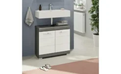Waschbeckenunterschrank SCHLOONSEE, Breite 60cm, 2 Tür, 2 Fächer, mit Siphonausschnitt, MDF-Front in verschiedenen Farben erhältlich, Badmöbel, Badschrank, Kommode, Bad Schloonsee