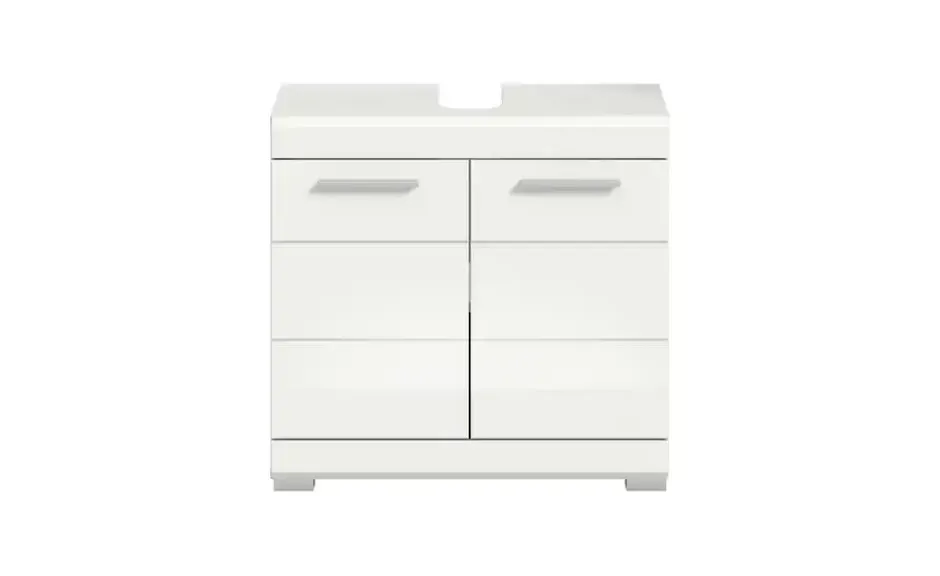 Waschbeckenunterschrank SCHLOONSEE, Breite 60cm, 2 Tür, 2 Fächer, mit Siphonausschnitt, MDF-Front in verschiedenen Farben erhältlich, Badmöbel, Badschrank, Kommode, Bad Schloonsee