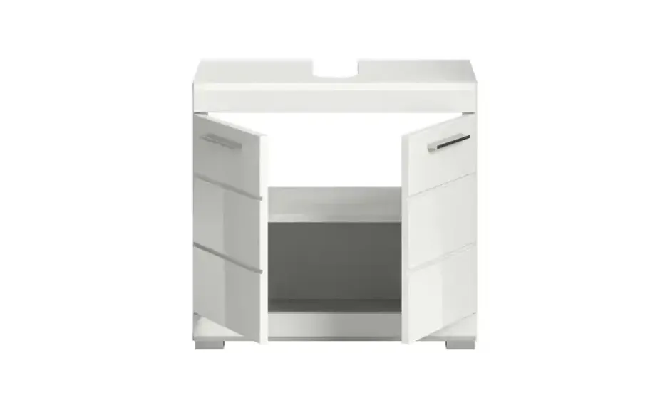 Waschbeckenunterschrank SCHLOONSEE, Breite 60cm, 2 Tür, 2 Fächer, mit Siphonausschnitt, MDF-Front in verschiedenen Farben erhältlich, Badmöbel, Badschrank, Kommode, Bad Schloonsee