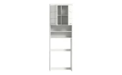 Waschmaschinenumbauschrank SCHLOONSEE, Breite 63cm, für Waschmaschine & Trockner, 2 Türen, MDF-Front in verschiedenen Farben, Überbauschrank, Umbauschrank, Badschrank Schloonsee
