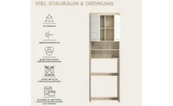 Waschmaschinenumbauschrank SCHLOONSEE, Breite 63cm, für Waschmaschine & Trockner, 2 Türen, MDF-Front in verschiedenen Farben, Überbauschrank, Umbauschrank, Badschrank Schloonsee