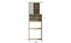 Waschmaschinenumbauschrank SCHLOONSEE, Breite 63cm, für Waschmaschine & Trockner, 2 Türen, MDF-Front in verschiedenen Farben, Überbauschrank, Umbauschrank, Badschrank Schloonsee